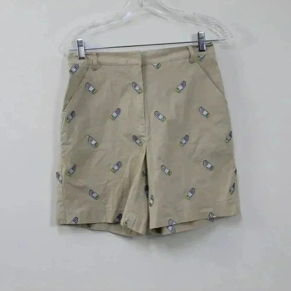 Lily Pulitzer kahki golf garden glove bermudas - Picture 6 of 8
